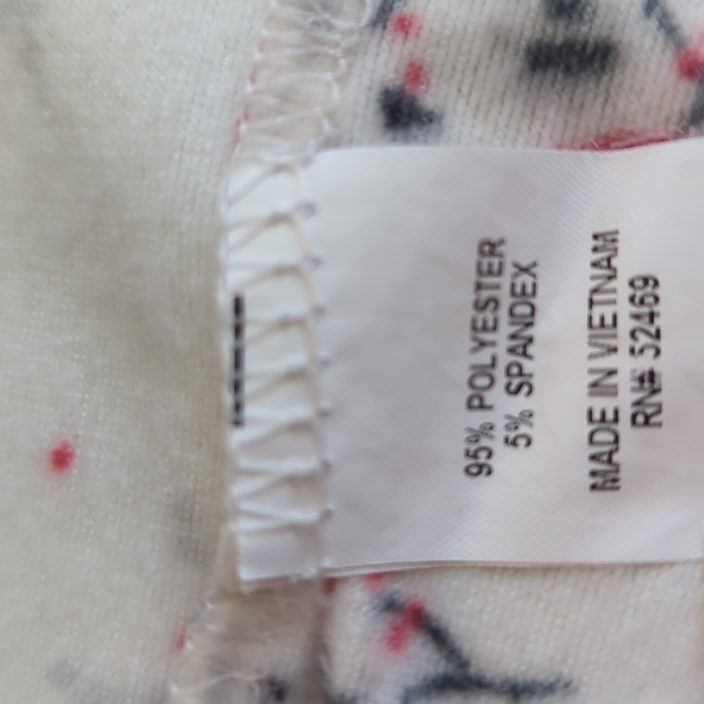 Secret Treasures Velour Long Sleeve Sleep Gown XL White Red Gray - Picture 3 of 16